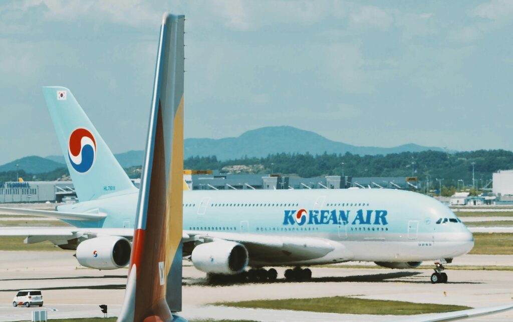 A Korean Air Airbus A380 on the tarmac at Incheon International Airport, symbolizing the reward of a successful Incheon Airport Early Flight ritual.