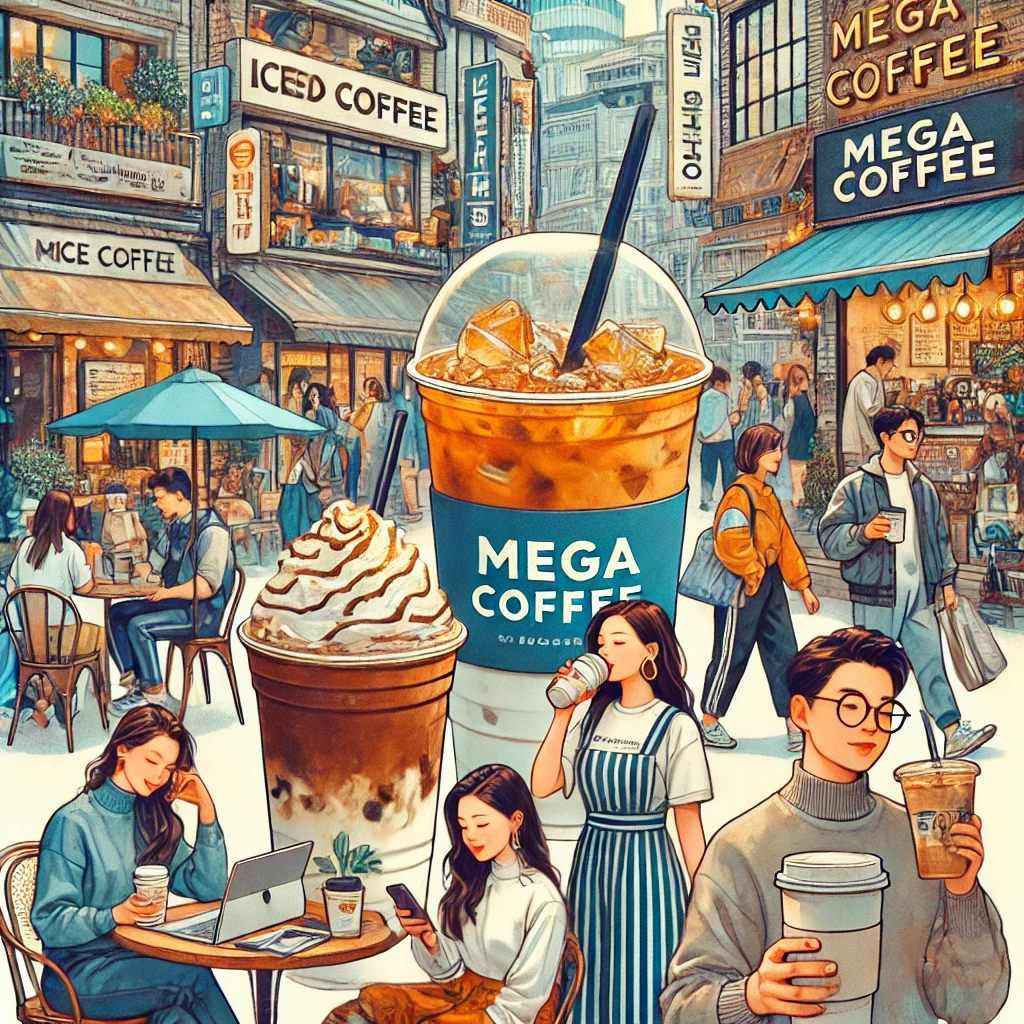 Korean coffee culture in 2025 with iced Americano and café lifestyle