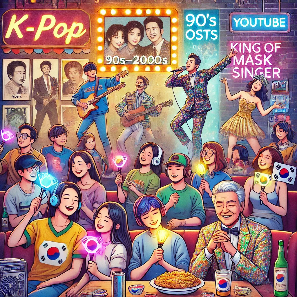 Korean music culture in 2025 with K-pop idols and trot singers