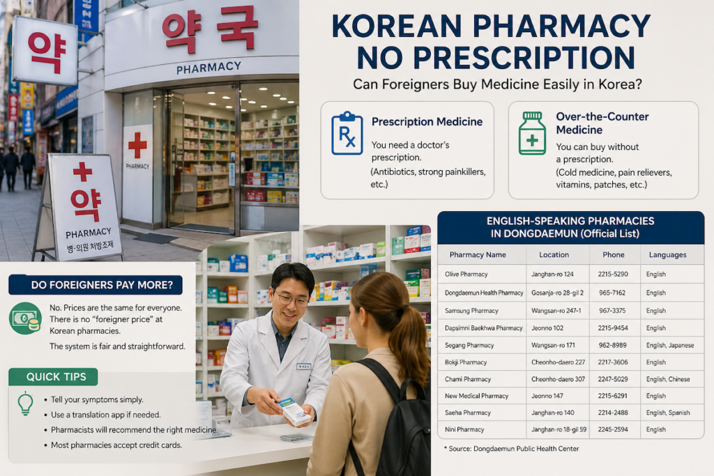 korean-pharmacy-no-prescription-foreigner-guide-dongdaemun korean pharmacy no prescription guide showing how foreigners can buy medicine and find english-speaking pharmacies in dongdaemun