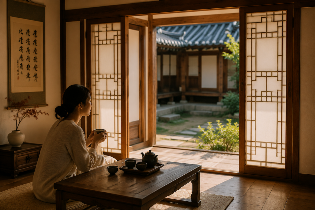 A quiet Korean home setting reflecting why Koreans care about not bothering others and value calm shared spaces