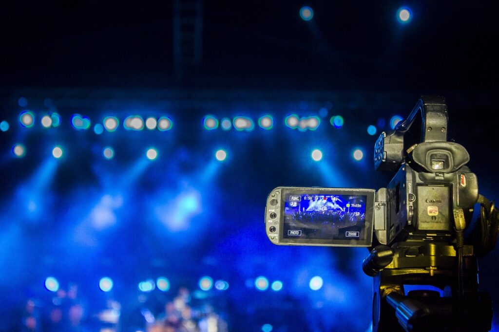 "A behind-the-scenes view of a Korean TV filming set with cameras, crew, and lighting equipment, showing how television programs are produced in Korea 2025."