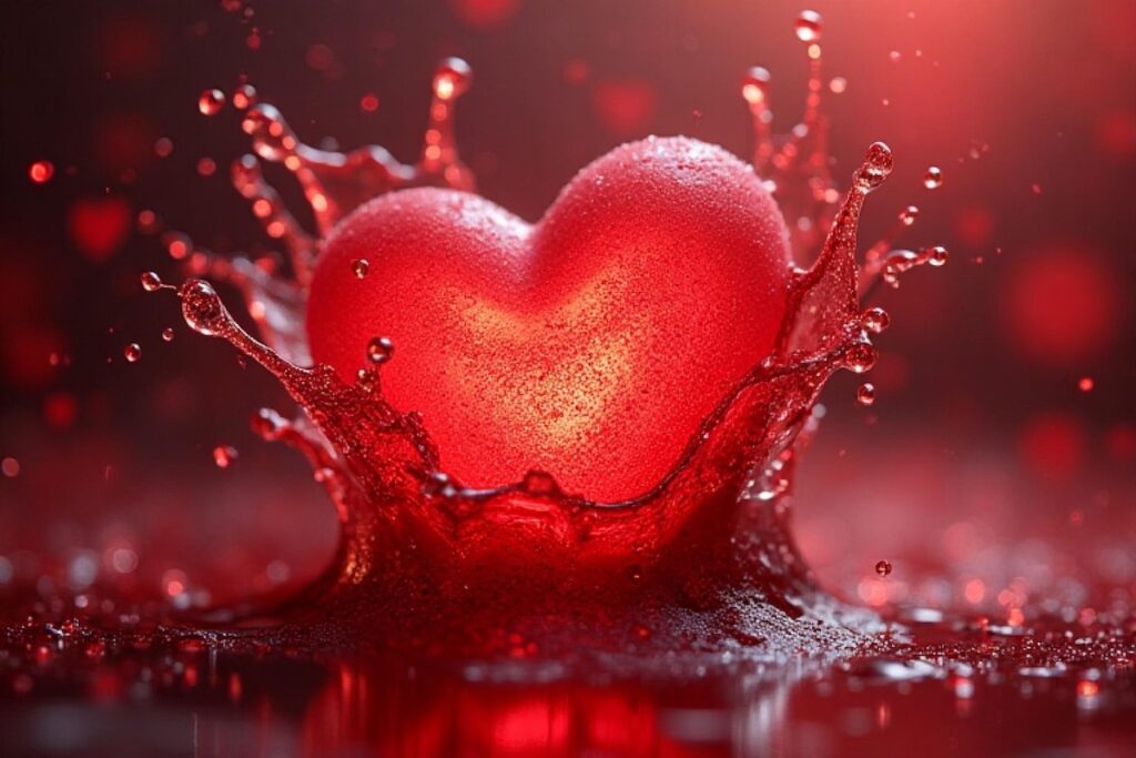 A heart-shaped display representing Korean Valentine's Day Traditions and romantic gifting culture.