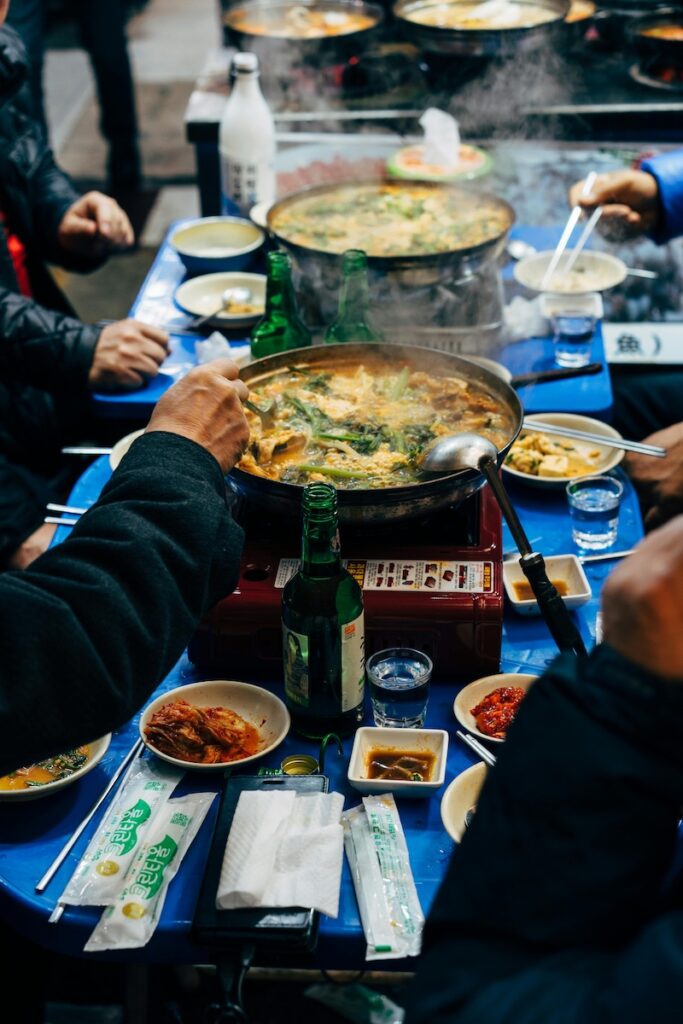 Fresh sashimi served at Noryangjin Fish Market Seoul