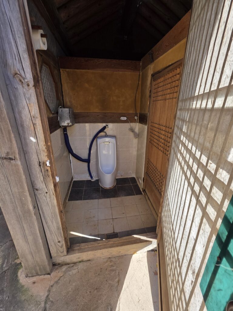 Clean and modern public restroom facility at Sujongsa Temple, highlighting visitor convenience.