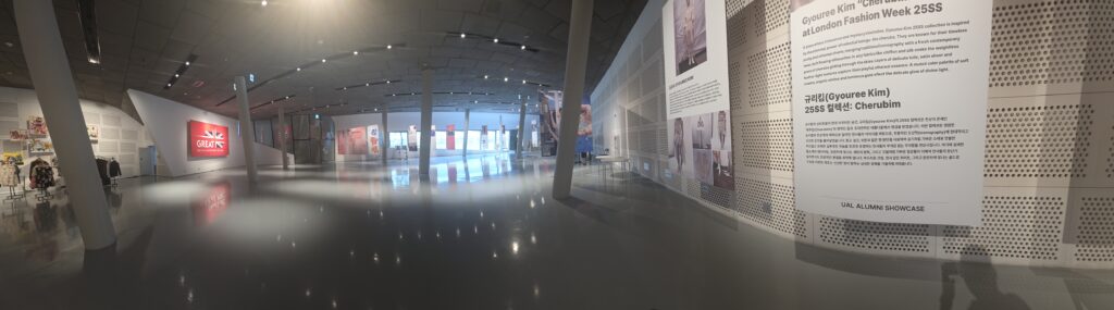 uk-korea-fashion-futures-ddp-lower-floor-panorama Lower floor panorama at UK Korea Fashion Futures DDP showing UAL alumni showcase