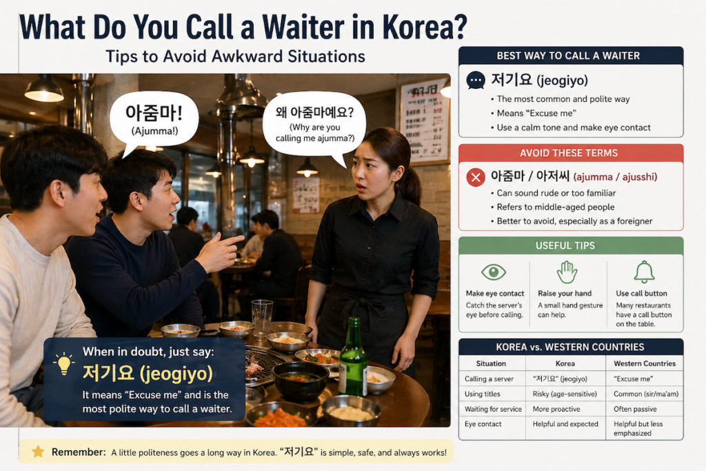 what-do-you-call-a-waiter-in-korea-restaurant-etiquette what do you call a waiter in korea example showing a restaurant situation and proper way to call a server politely