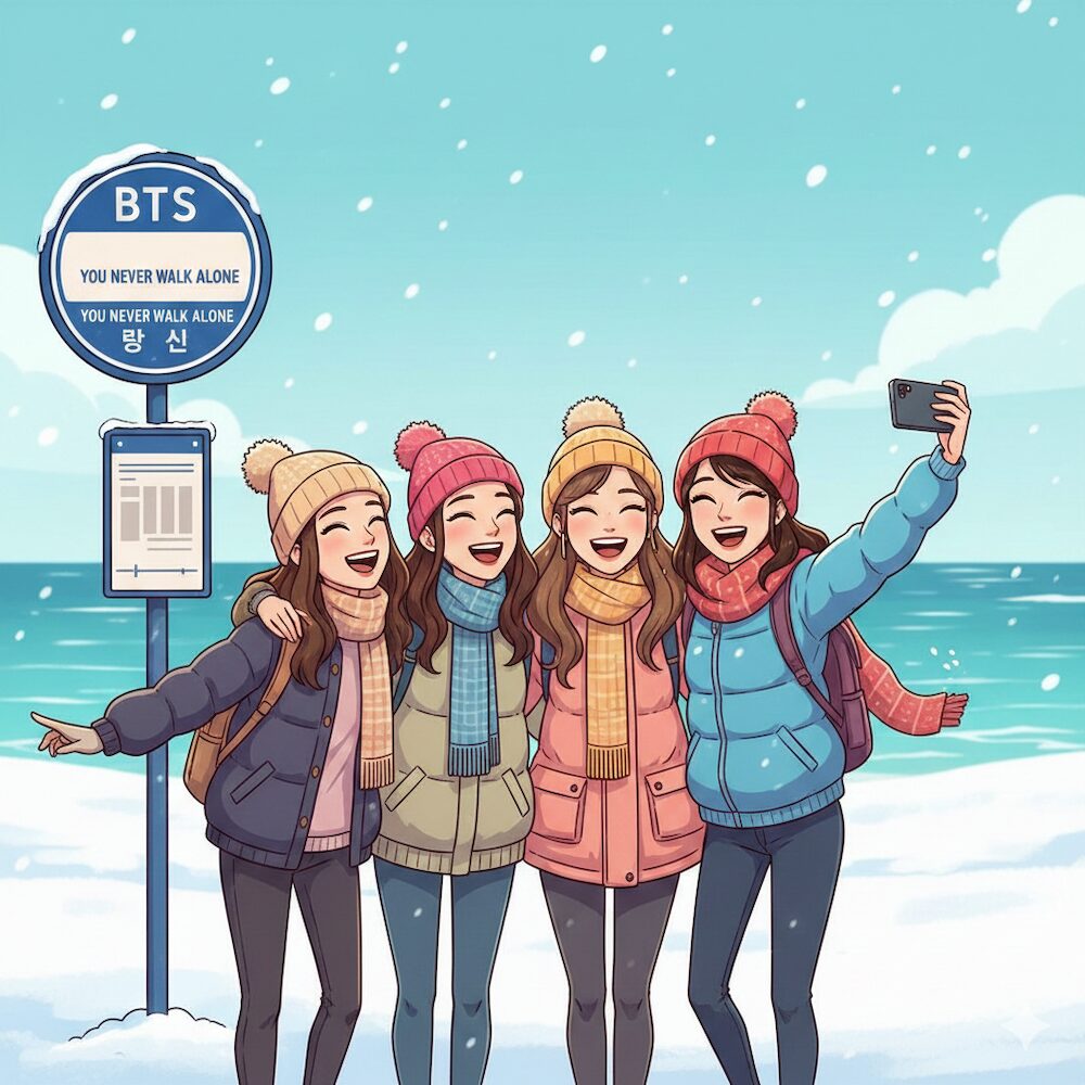 Top Winter K-culture Filming Locations in Korea featuring BTS Bus Stop and Snowy K-drama Scenes